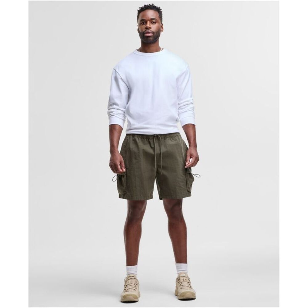 Mode Of One Mens Relaxed-Fit Crinkled Casual Cargo Shorts, NWT